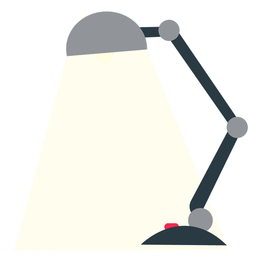 B?ro flache Tischlampe PNG-Design