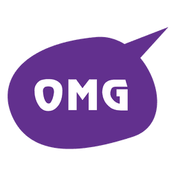 Omg bocadillo de diálogo Diseño PNG