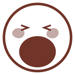 Offener Mund mit geschlossenen Augen Emoji PNG-Design Transparent PNG