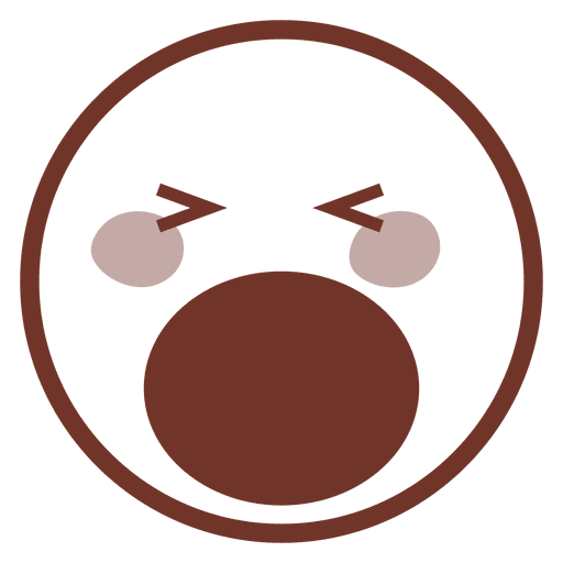 Open mouth closed eyes emoji PNG Design