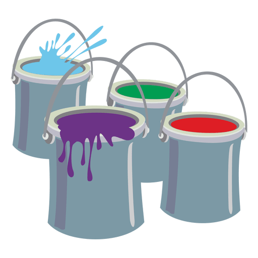 Paint buckets PNG Design