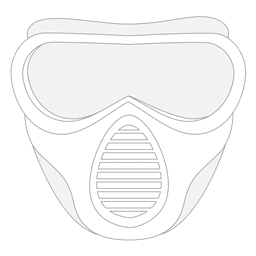 Trazo de máscara de paintball Diseño PNG