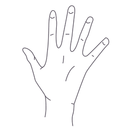 Palm hand gesture fingers PNG Design