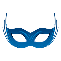 Máscara de carnaval azul de festa Transparent PNG