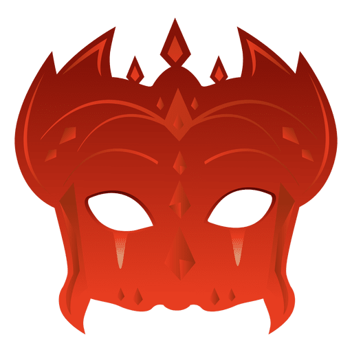 Máscara de carnaval vermelha de festa Desenho PNG