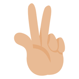 Flat peace fingers hand PNG Design Transparent PNG