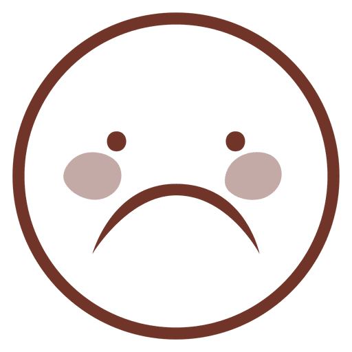 Emoticon triste Diseño PNG