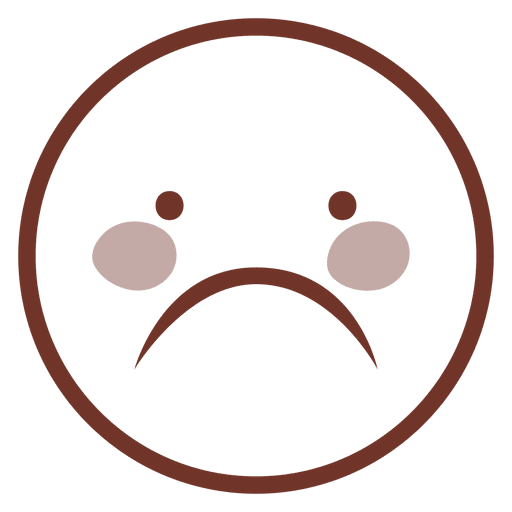 Trauriger Emoticon PNG-Design