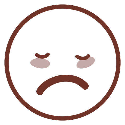 Emoticon triste e sonolento Desenho PNG