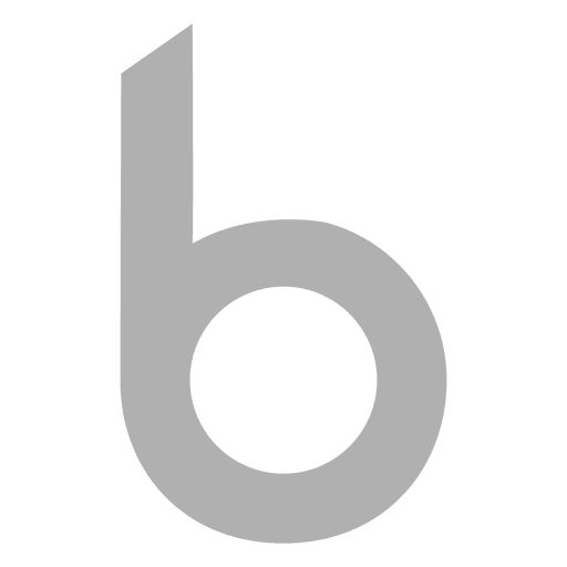 Serifenlos b Schriftart PNG-Design