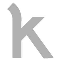 Fonte Sans Serif K Desenho PNG
