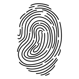 Silhouette Fingerabdruck Strich PNG-Design