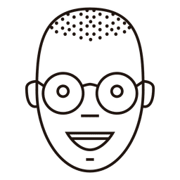 Homem sorridente com óculos Desenho PNG