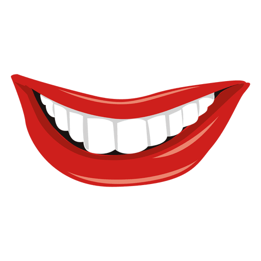 Lächelnder Mund ausdrücken PNG-Design