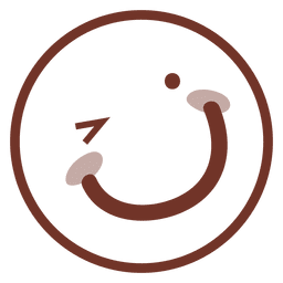 Smirk flat emoticon PNG Design