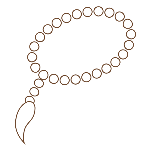 Tasbih rosario islam icono de trazo