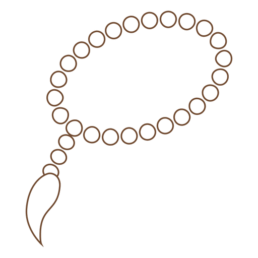 Tasbih Rosenkranz Islam Strich Symbol Transparenter Png Und Svg Vektor