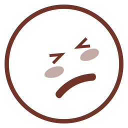 Emoticon de cara cansada Diseño PNG