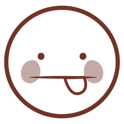Lengua sacada emoticon Diseño PNG