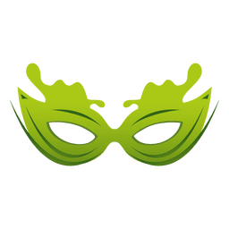 Máscara de carnaval verde de viagem Desenho PNG