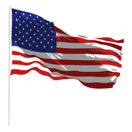 Wehende Flagge der Vereinigten Staaten