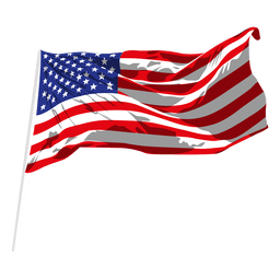 USA wehende Flagge PNG-Design