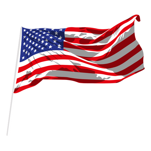 Usa waving flag PNG Design