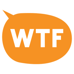 Bocadillo de diálogo de wtf Diseño PNG