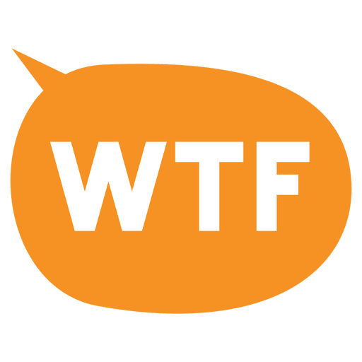 Bocadillo de di?logo de wtf Diseño PNG