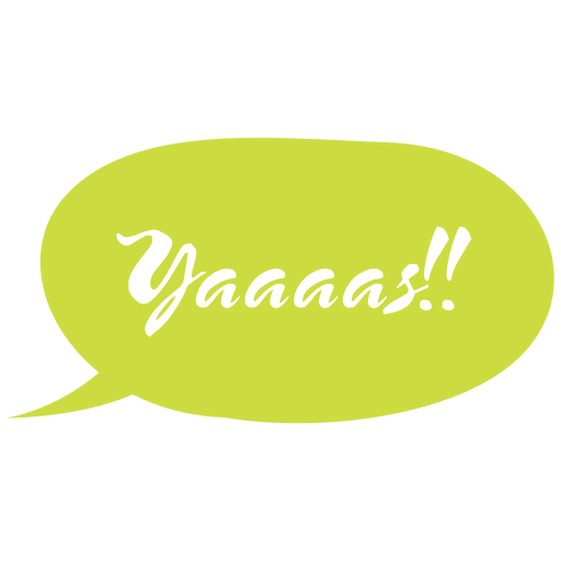 Yaas speech bubble PNG Design