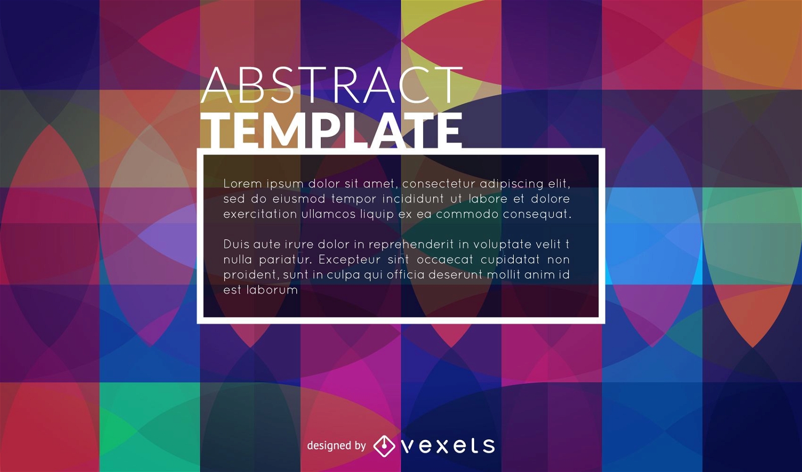 Abstract poster template in a retro style