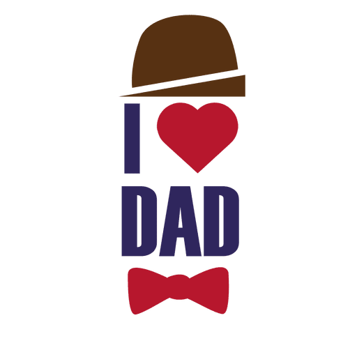 I love dad fathers day lettering PNG Design