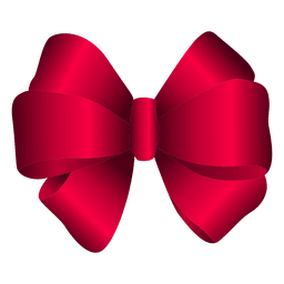 Red 3D bow PNG Design