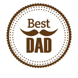 Mejor insignia redonda de papá Diseño PNG