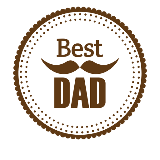 Best dad round badge PNG Design