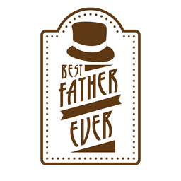 Insignia del mejor padre de la historia Diseño PNG