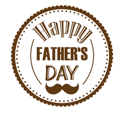 Happy fathers day round badge