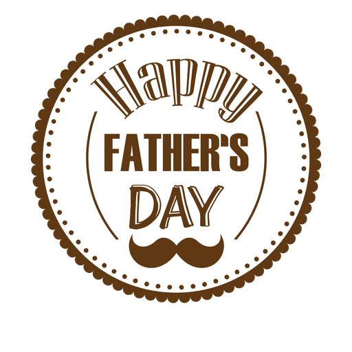 Happy fathers day round badge PNG Design