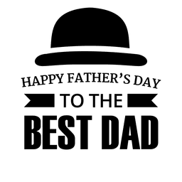 Feliz dia dos pais para o melhor emblema do pai Desenho PNG