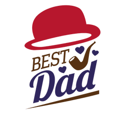 Adesivo de melhor pai do dia dos pais Desenho PNG