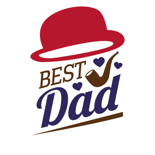 Día del padre mejor papá pegatina Diseño PNG