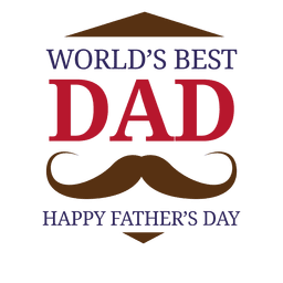 Emblema de melhor pai do mundo para o dia dos pais Desenho PNG