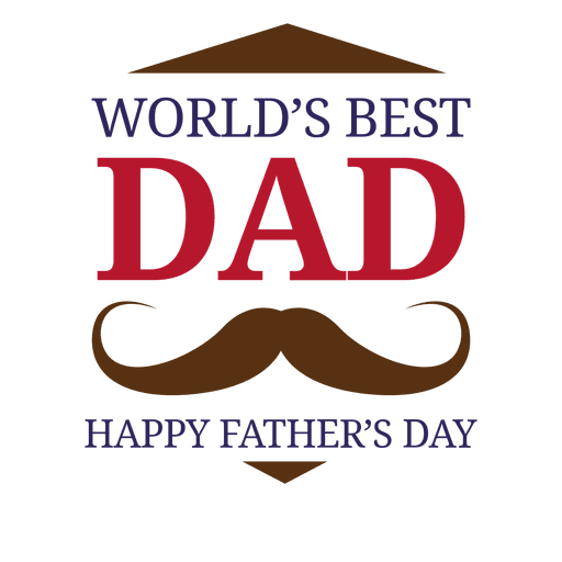 Día del padre mejor insignia de papá del mundo. Diseño PNG