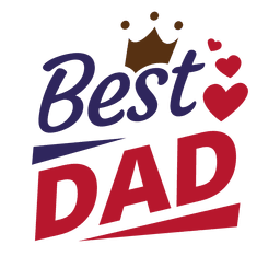 Fathers day message best dad PNG Design