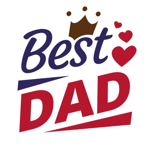 Fathers day message best dad PNG Design