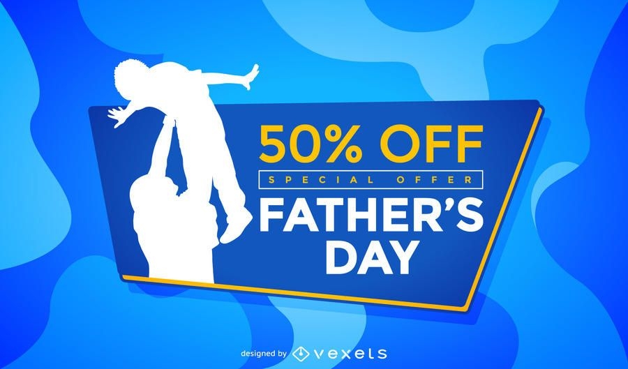 Father's Day Sale Promo Vector Download