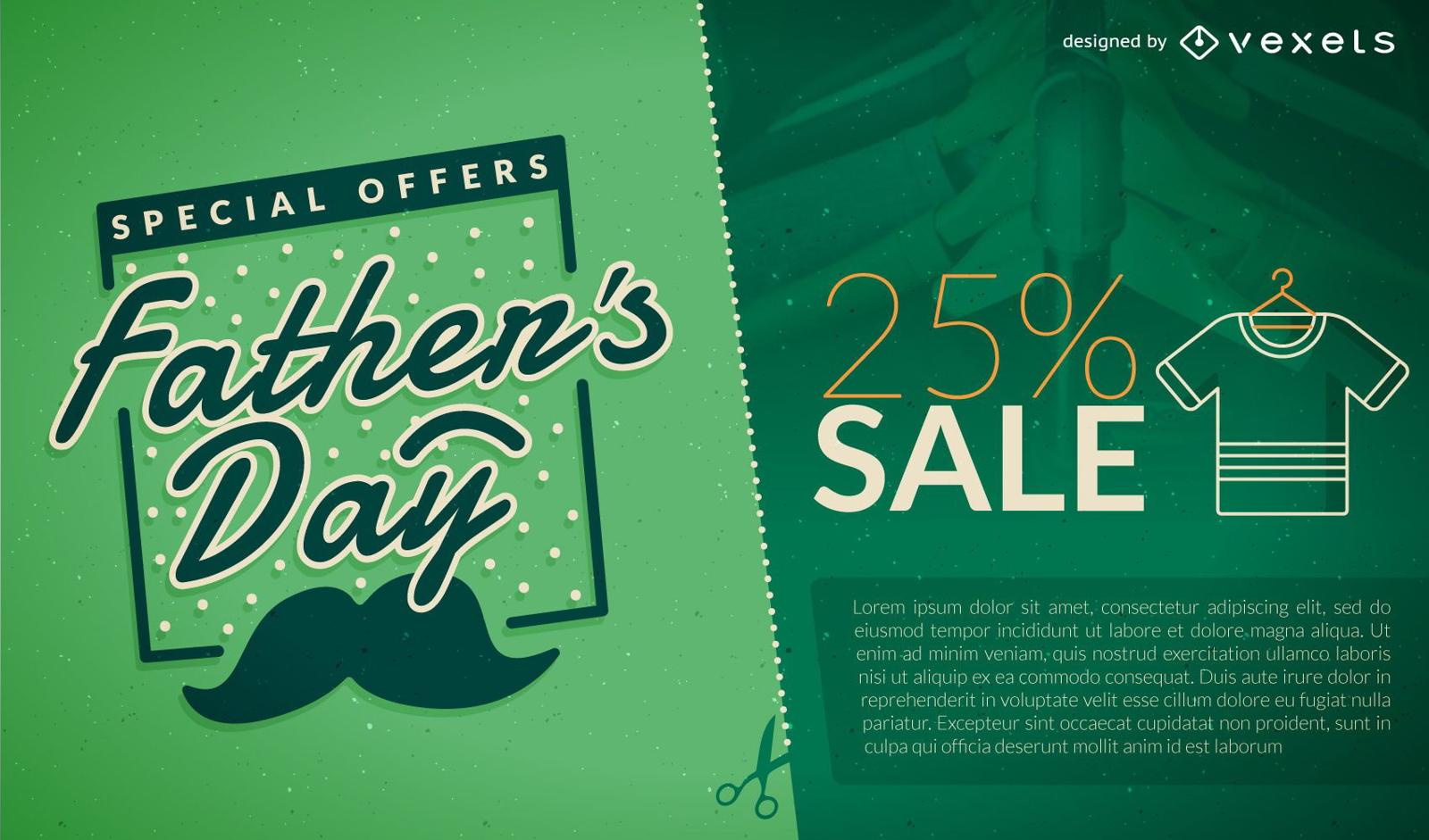 Green Father's Day sale promo