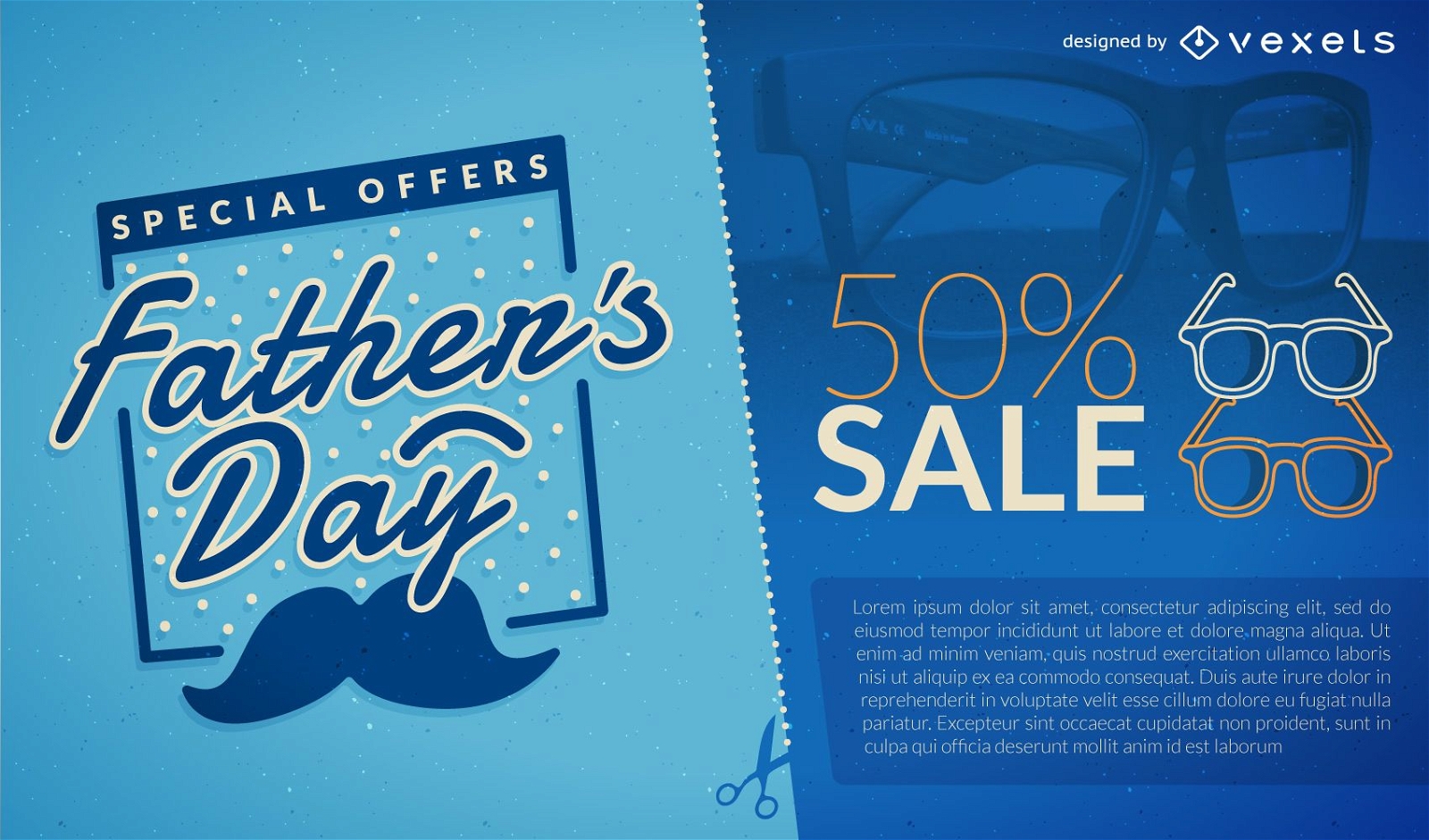 Blue Father's Day sale promo