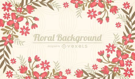 Flat flowers frame background Flat flowers frame background