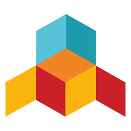Logotipo do triângulo cúbico 3D Transparent PNG